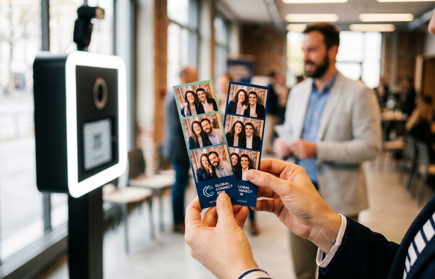 Tirage photo personnalisé aux couleurs d'une entreprise lors d'un séminaire